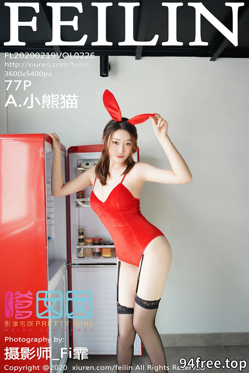 [FeiLin嗲囡囡] Vol.226 嫩模A.小熊猫私房红色兔女郎配吊带黑丝秀完美身材诱惑写真 - 就是免费-就是免费