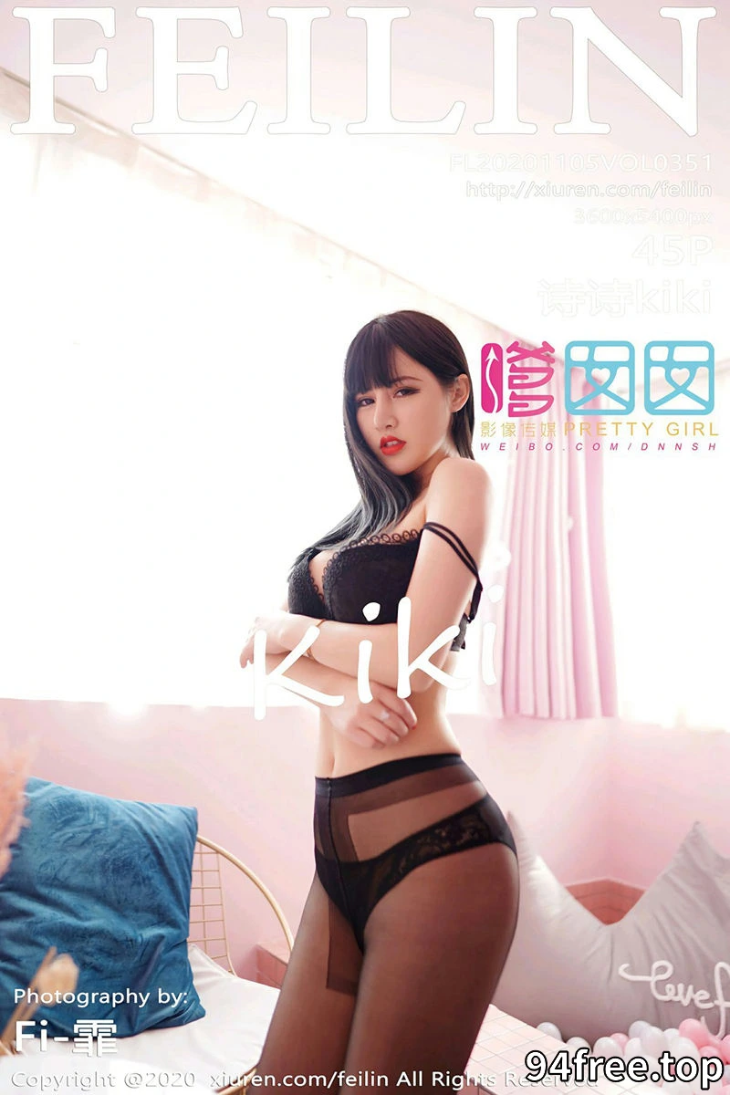 [FeiLin嗲囡囡] Vol.351 嫩模诗诗kiki私房黑色内衣配黑丝裤袜秀完美身材诱惑写真 - 就是免费-就是免费
