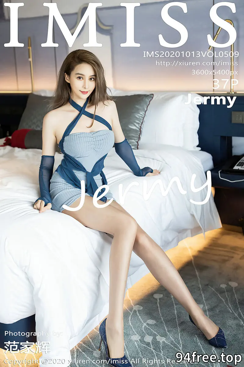 [IMiss爱蜜社] Vol.509 丽质模特Jermy私房华丽礼裙配肉丝袜半脱露性感内衣诱惑写真 - 就是免费-就是免费
