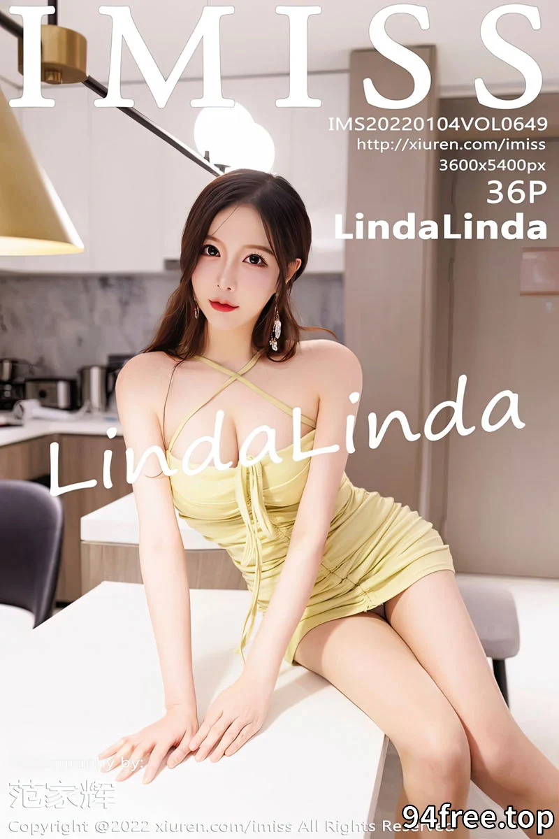 [IMiss爱蜜社] Vol.649 模特LindaLinda私房低胸连身裙半脱露蕾丝内衣丰满诱惑写真 - 就是免费-就是免费