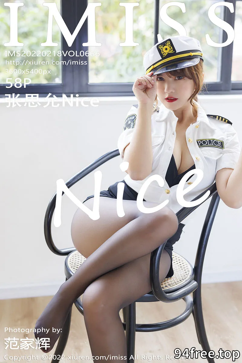 [IMiss爱蜜社] Vol.666 模特张思允Nice私房性感警官制服半脱露黑色内衣迷人诱惑写真 - 就是免费-就是免费
