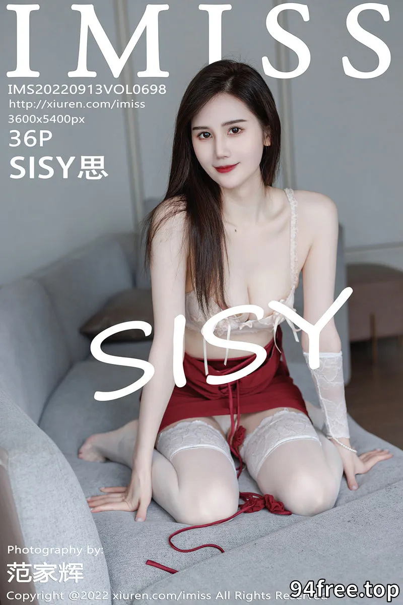 [IMiss爱蜜社] Vol.698 气质女神SISY思脱红色连衣短裙露性感粉色内衣撩人诱惑写真 - 就是免费-就是免费