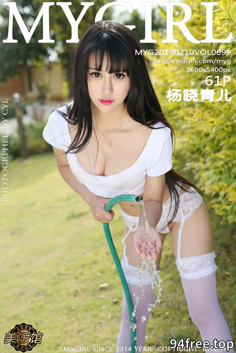 [MyGirl美媛馆] Vol.099 嫩模杨晓青儿泰国旅拍白色吊带蕾丝袜诱惑翘臀写真 - 就是免费-就是免费