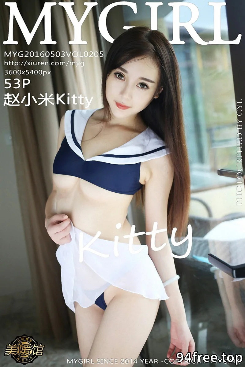 [MyGirl美媛馆] Vol.205 嫩模赵小米Kitty三亚旅拍第3套蓝色水手学生制服写真 - 就是免费-就是免费