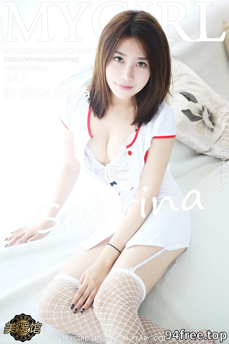 [MyGirl美媛馆] Vol.233 嫩模许诺Sabrina居家私房护士装白色丝袜性感美腿写真 - 就是免费-就是免费