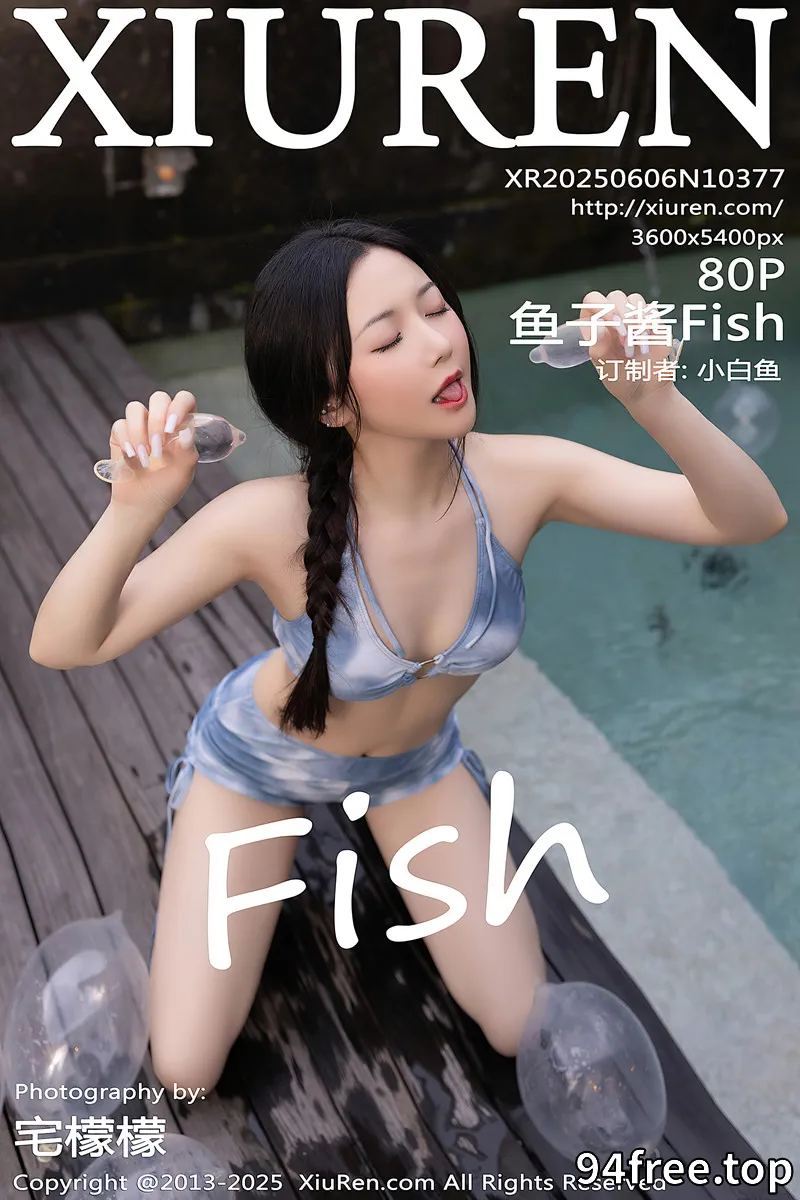 [XiuRen秀人网] NO.10377 模特鱼子酱Fish白色轻透服饰露蓝色比基尼秀曼妙身姿诱惑写真-就是免费