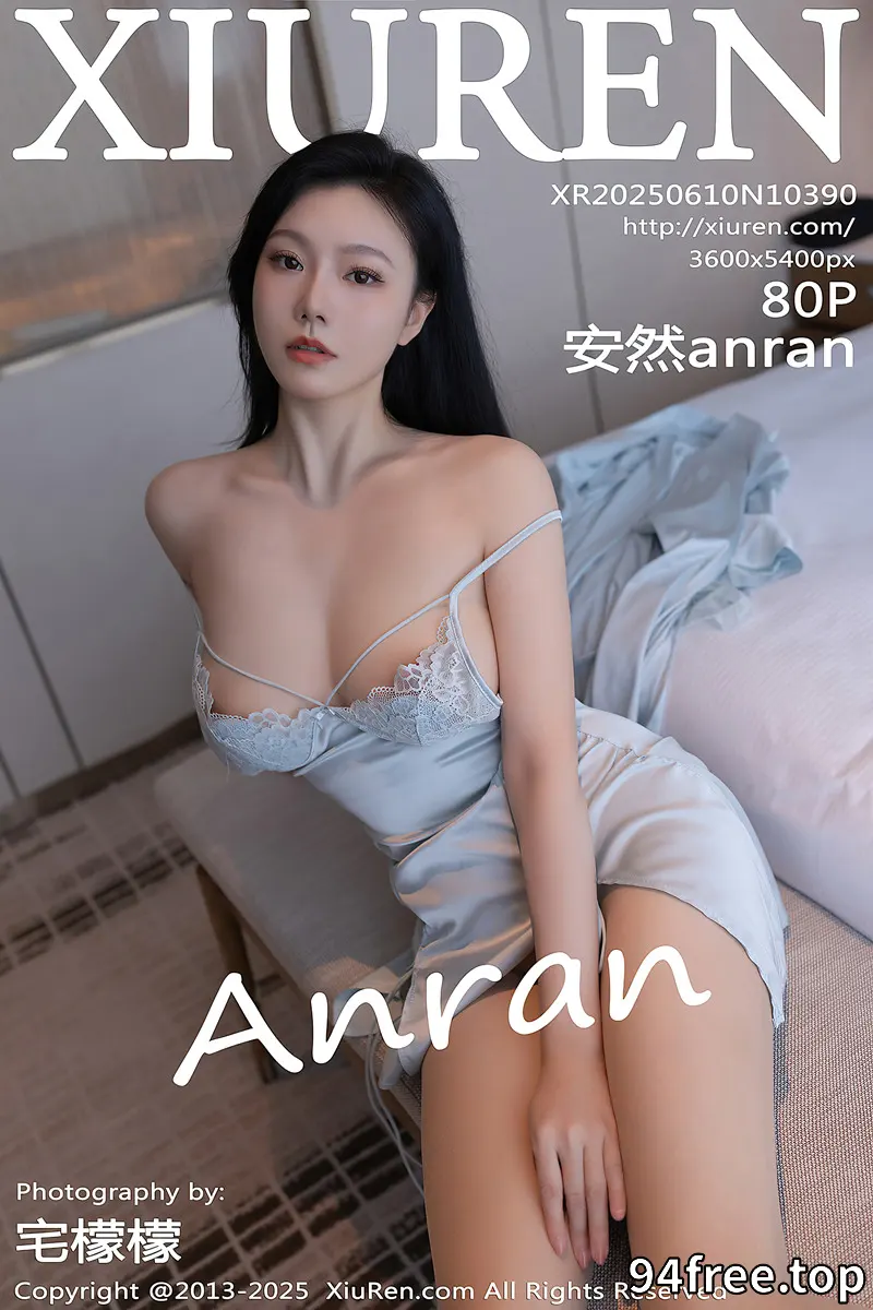 [XiuRen秀人网] NO.10390 模特安然anran性感蓝色吊带睡裙配肉色丝袜秀曼妙身姿诱惑写真-就是免费