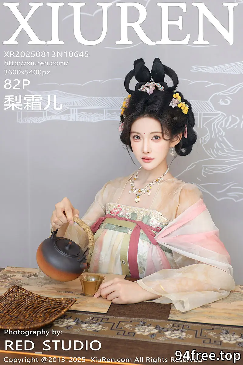 [XiuRen秀人网] NO.10645 模特梨霜儿古典主题性感浅色古装服饰秀丰腴身材迷人美腿写真 - 就是免费-就是免费