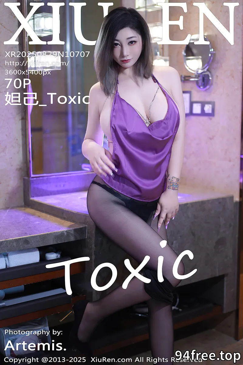 [XiuRen秀人网] NO.10707 女神妲己_Toxic性感紫灰上衣配超薄黑丝秀雪峰美臀完美诱惑写真 - 就是免费-就是免费