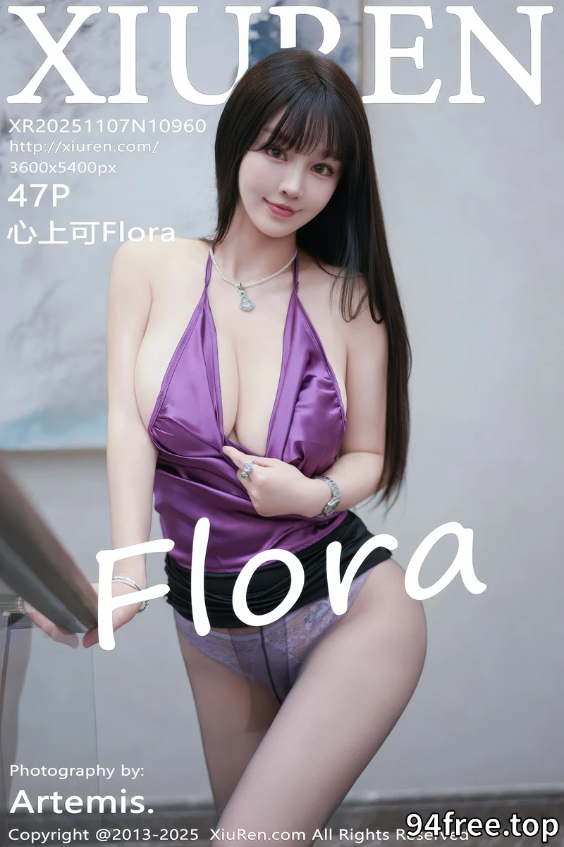 [XiuRen秀人网] NO.10960 女神心上可Flora性感紫色上衣配黑短裙秀丰满身材迷人诱惑写真-就是免费