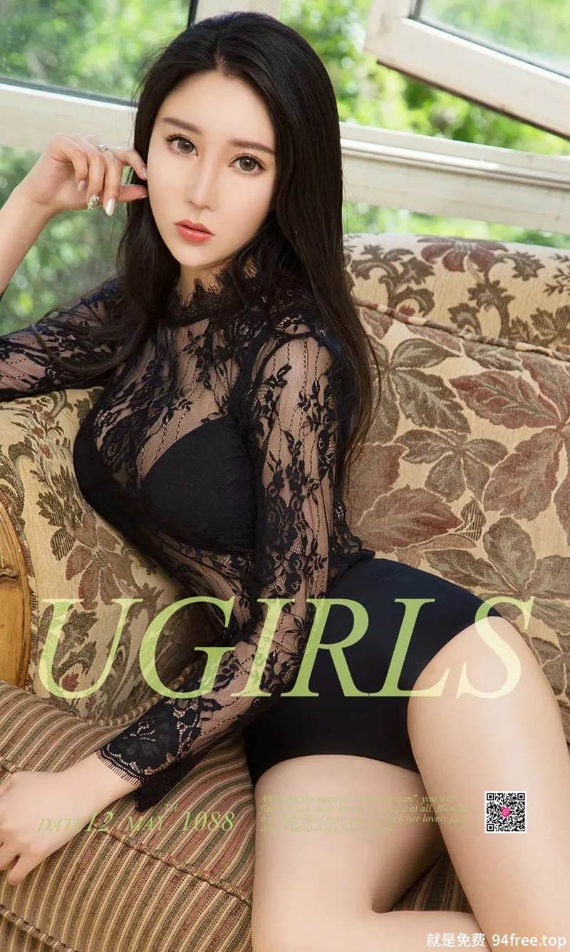 [Ugirls爱尤物] No.1088 嫩模苏安娜居家粉色连身裙半脱秀白色蕾丝内裤诱惑写真-就是免费