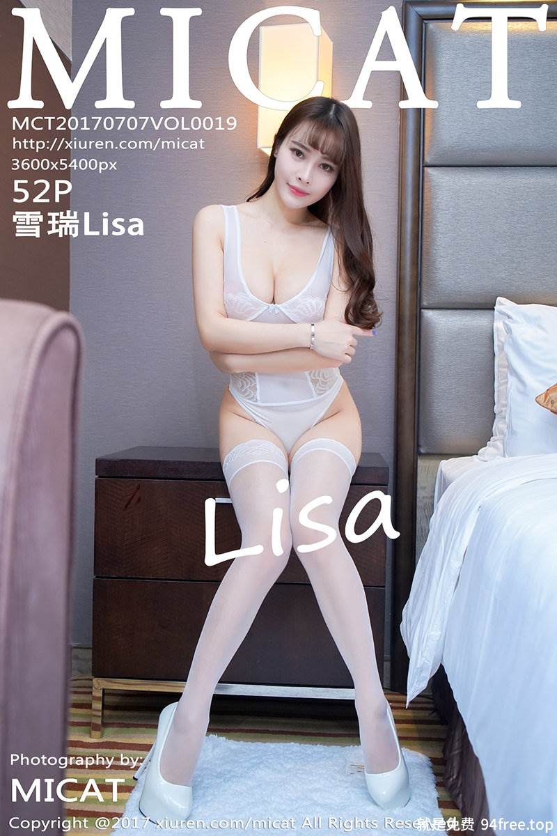 [MICAT猫萌榜] Vol.019 嫩模雪瑞Lisa白色高叉连体内衣吊带白丝袜火辣诱惑写真-就是免费