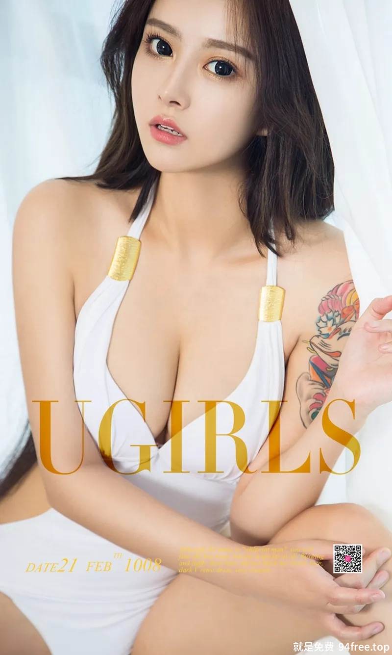 [Ugirls爱尤物] No.1008 嫩模李焮苒白色连体泳装+黑色缕空女警制服完美诱惑写真-就是免费