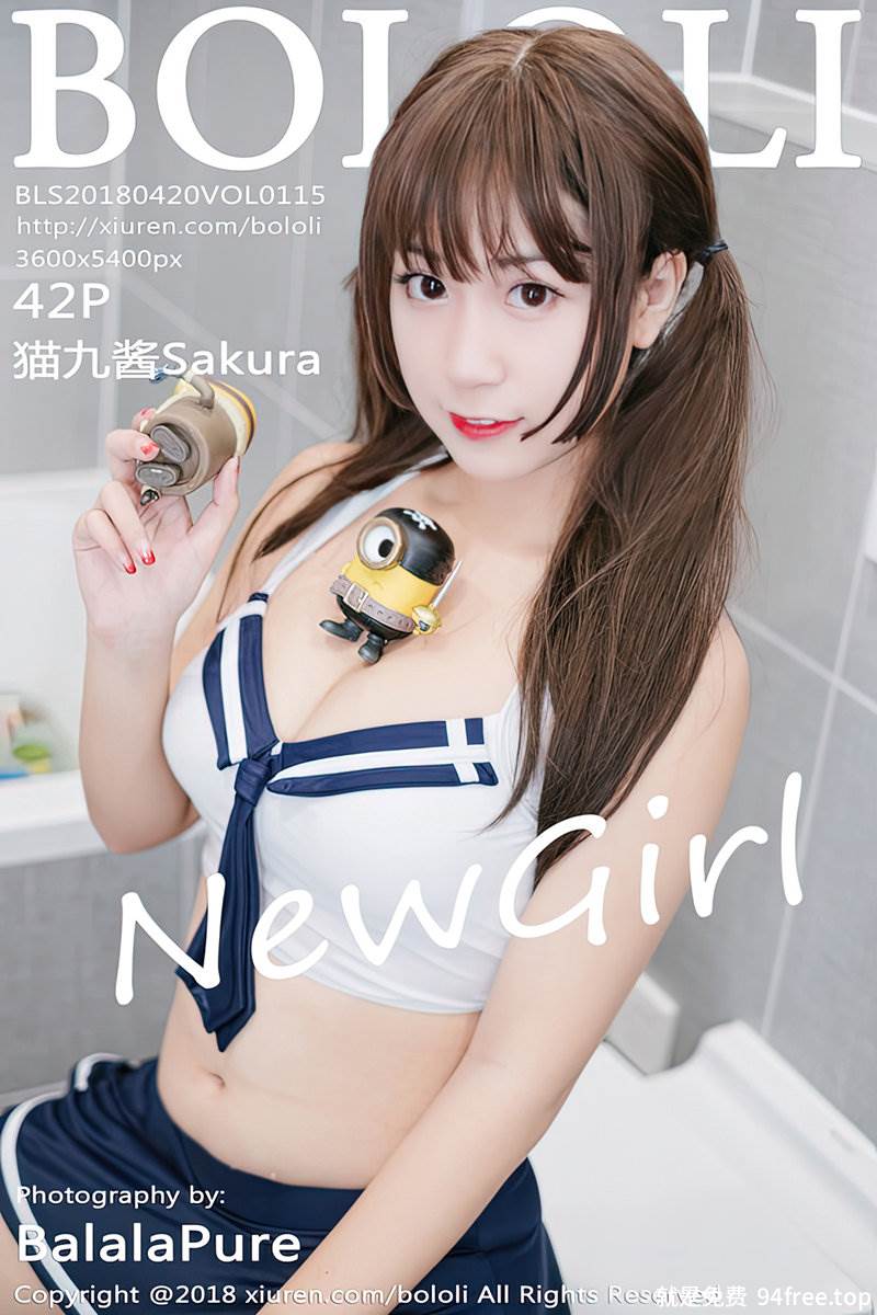 [BoLoli波萝社] Vol.115 美女主播猫九酱Sakura浴室里性感水手内衣湿身诱惑写真-就是免费