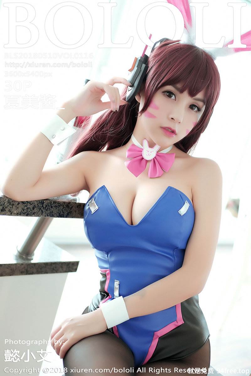 [BoLoli波萝社] Vol.116 女神夏美酱黑丝兔女郎DVAcos系列秀豪乳翘臀诱惑写真-就是免费