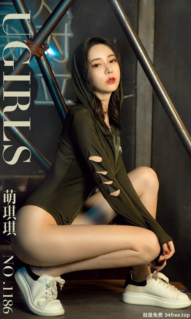 [Ugirls爱尤物] No.1186 嫩模萌琪琪黑色高叉连体衣+粉色蕾丝内衣秀完美身材写真-就是免费