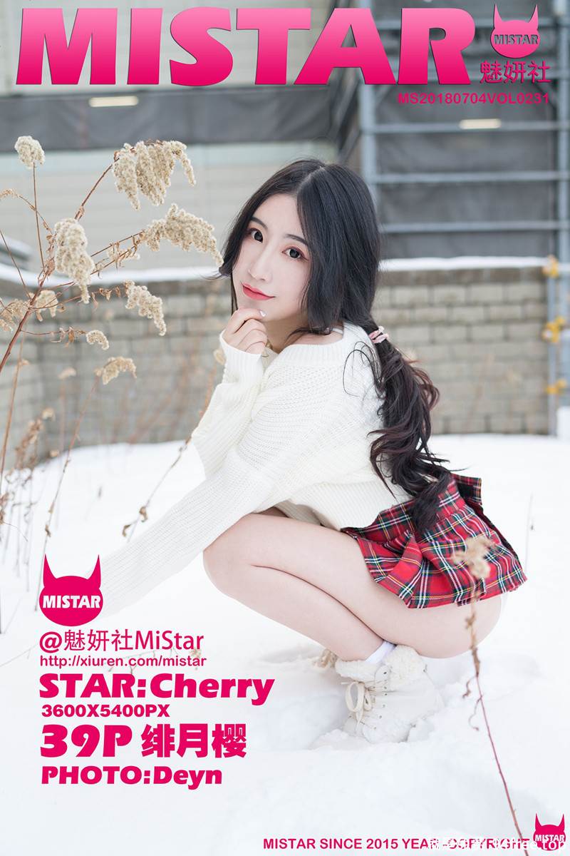 [MiStar魅妍社] Vol.231 女神绯月樱-Cherr北海道旅拍室外冰天雪地超短裙诱惑写真-就是免费