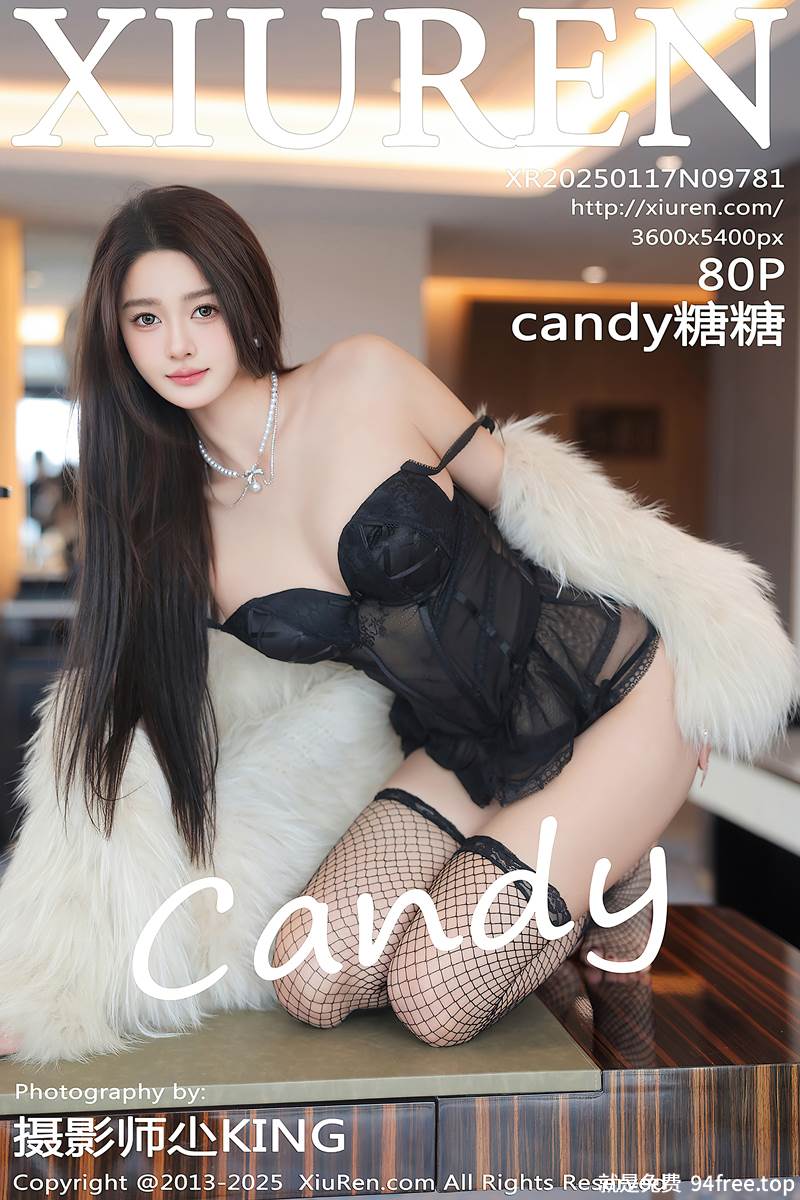 [XiuRen秀人网] NO.9781 模特Candy糖糖性感黑色情趣内衣配黑丝网袜秀完美身材诱惑写真-就是免费