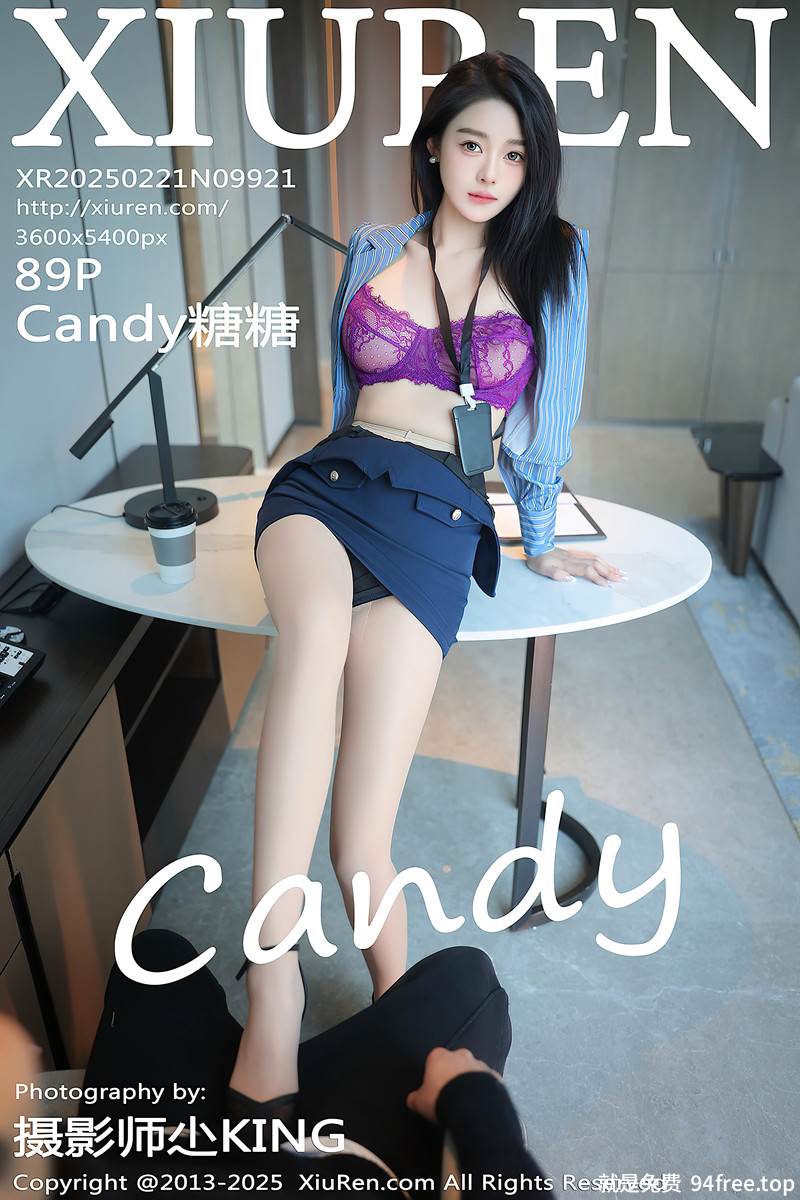 [XiuRen秀人网] NO.9921 模特Candy糖糖性感红色蕾丝内衣配超薄肉丝秀丰腴身材诱惑写真-就是免费