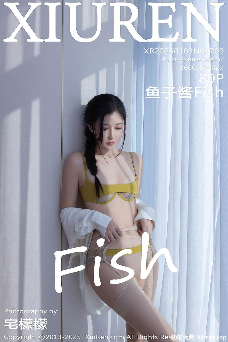 [XiuRen秀人网] NO.9709 模特鱼子酱Fish白衬衫露性感内衣配肉丝吊袜秀曼妙身材诱惑写真-就是免费