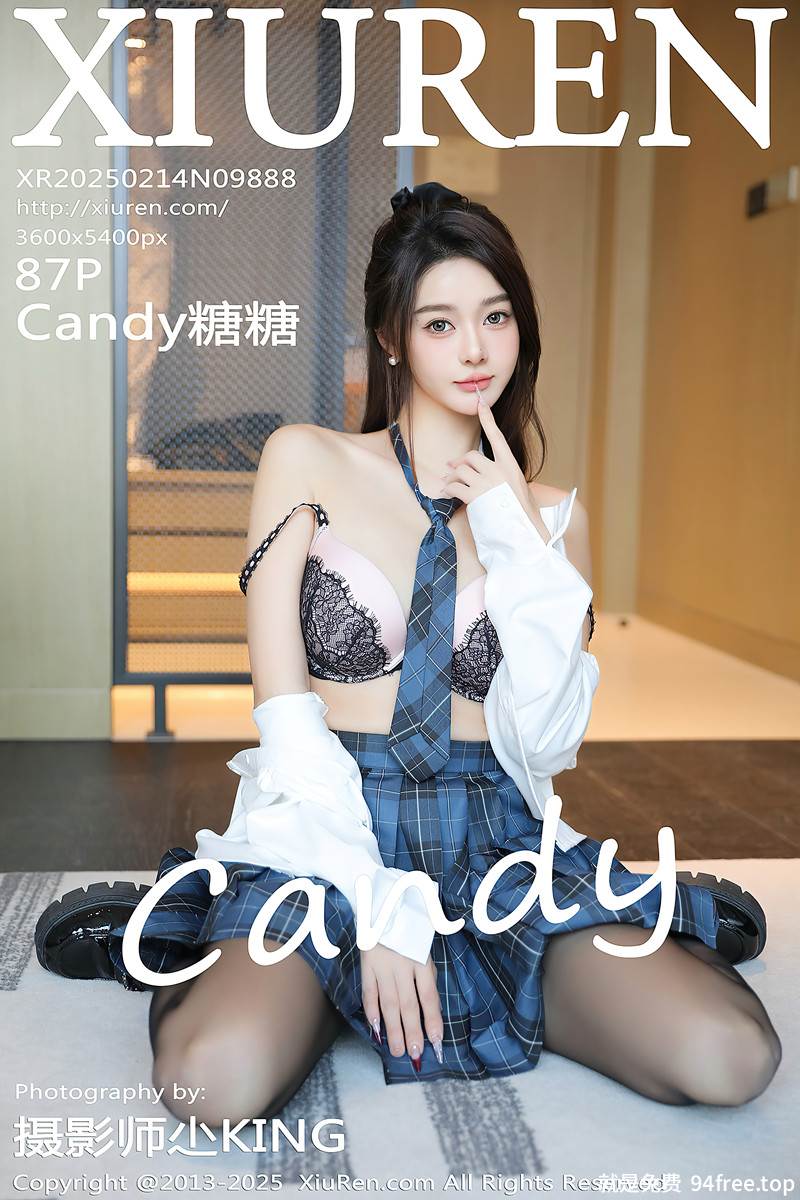 [XiuRen秀人网] NO.9888 模特Candy糖糖性感JK制服配超薄黑丝秀丰腴身材完美诱惑写真-就是免费