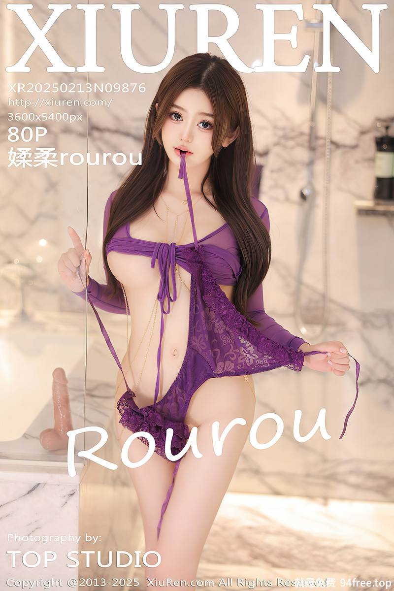[XiuRen秀人网] NO.9876 模特媃柔rourou私房性感紫色情趣服饰秀惹火身材撩人诱惑写真-就是免费