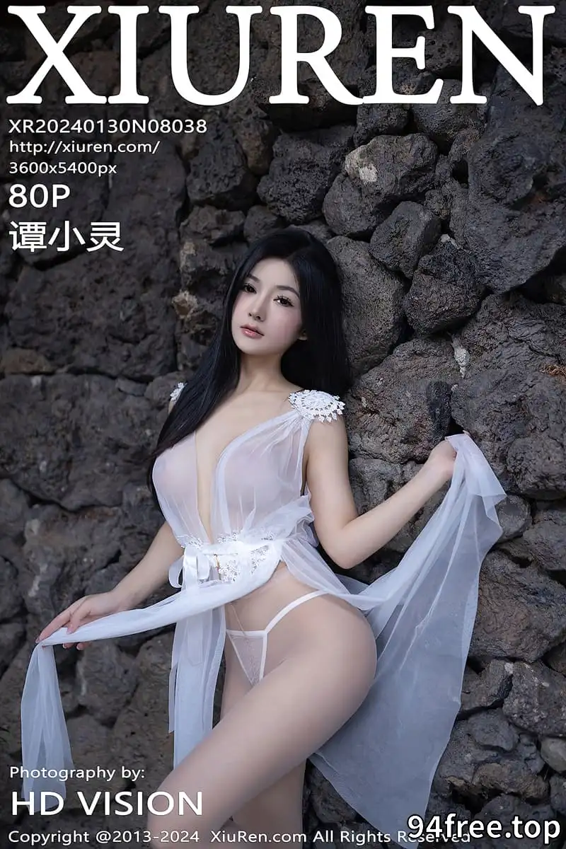 [XiuRen秀人网] No.8038 模特谭小灵性感白色轻薄连衣短裙配超薄肉丝秀惹火身段诱惑写真-就是免费