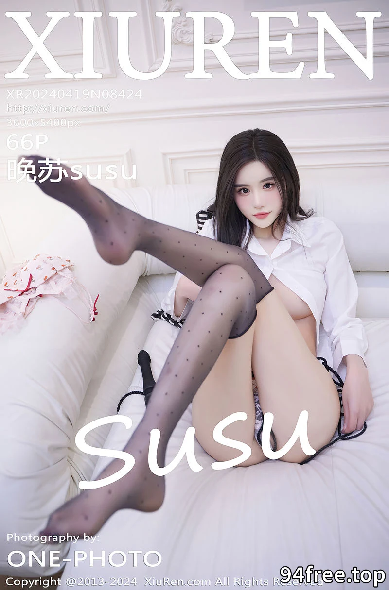 [XiuRen秀人网] No.8424 模特晚苏susu性感白色轻透上衣配黑色丝袜秀曼妙身姿迷人写真-就是免费