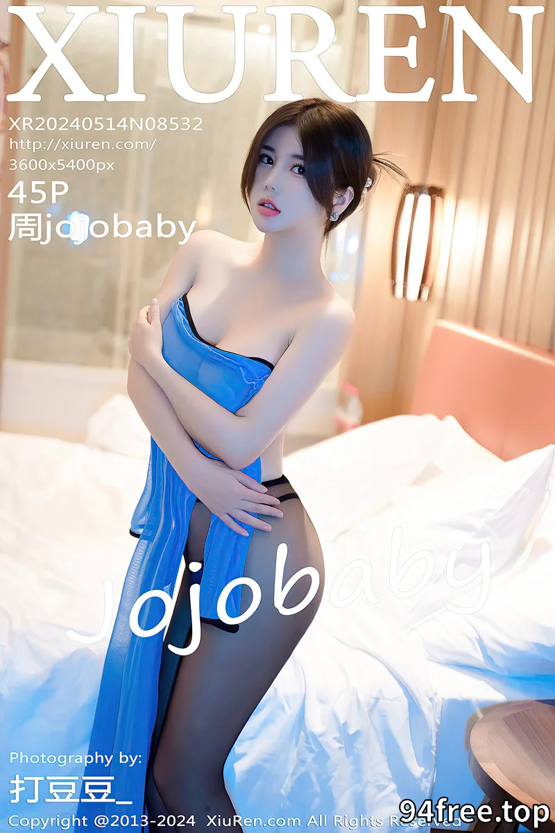 [XiuRen秀人网] No.8532 模特周jojobaby性感蓝色薄透旗袍配超薄黑丝秀丰腴身姿诱惑写真-就是免费