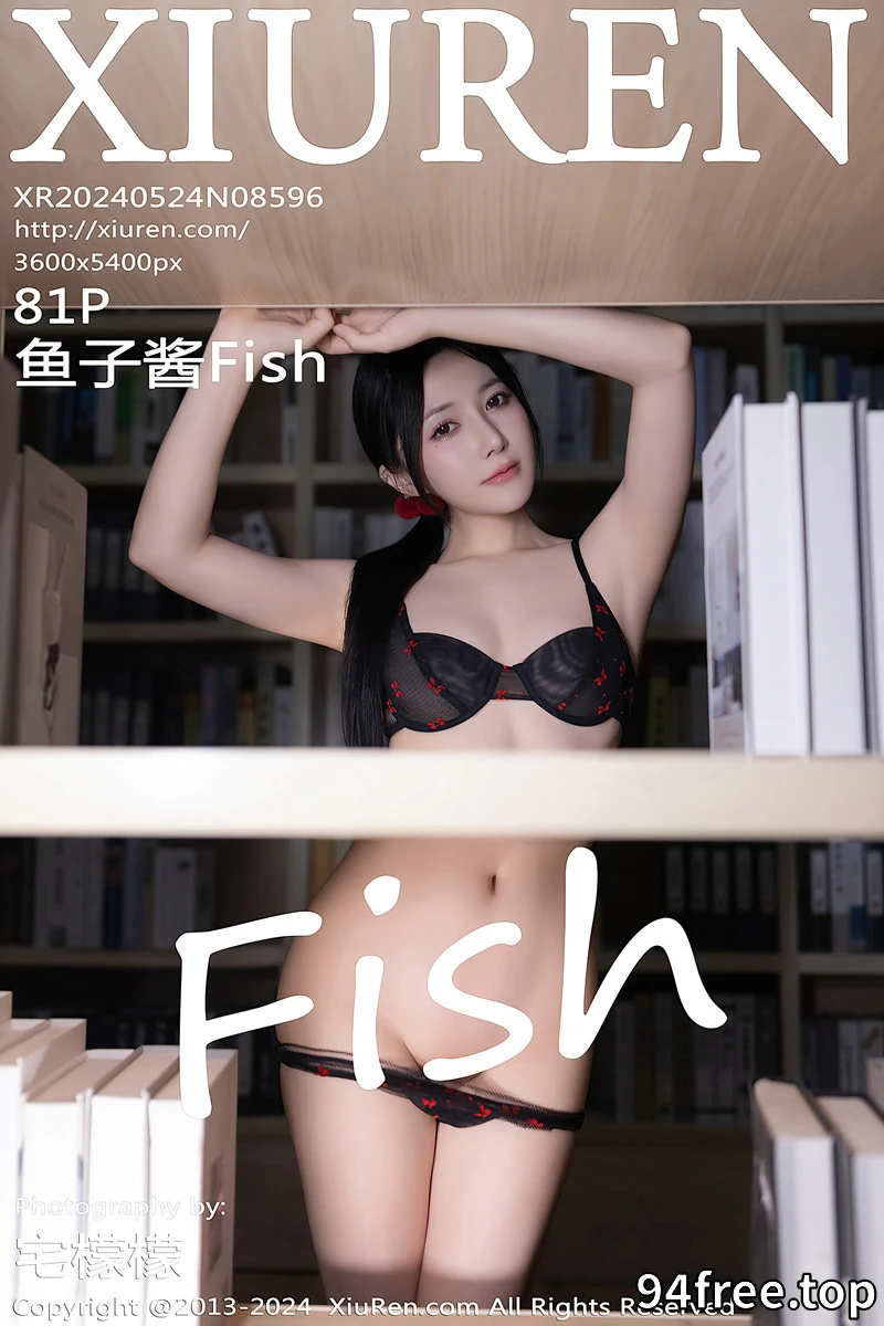[XiuRen秀人网] No.8596 模特鱼子酱Fish图书馆场景花色吊带连衣短裙秀曼妙身姿诱惑写真-就是免费
