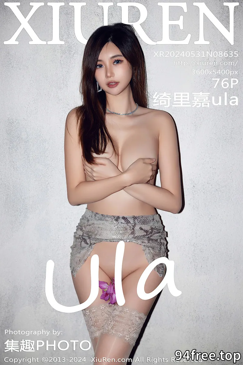[XiuRen秀人网] No.8635 女神绮里嘉ula性感浅色吊带短裙配蕾丝袜秀婀娜身姿迷人诱惑写真-就是免费