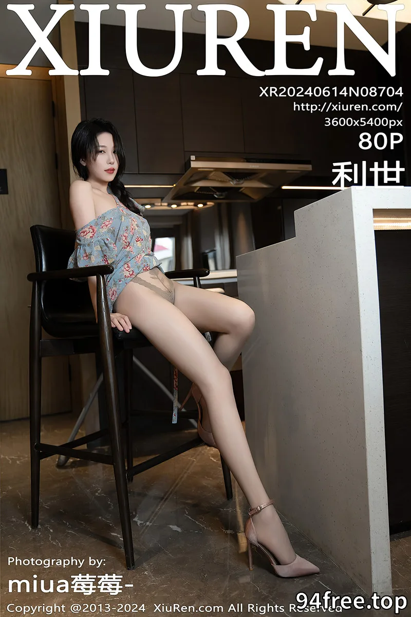 [XiuRen秀人网] No.8704 模特利世性感花纹图案连衣短裙配超薄肉丝秀曼妙身姿诱惑写真-就是免费