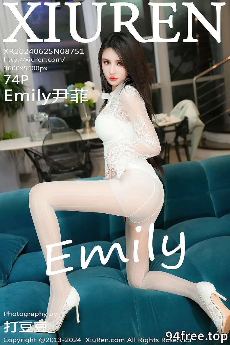 [XiuRen秀人网] No.8751 模特Emily尹菲性感白色连衣短裙配超薄白丝秀完美身材诱惑写真-就是免费