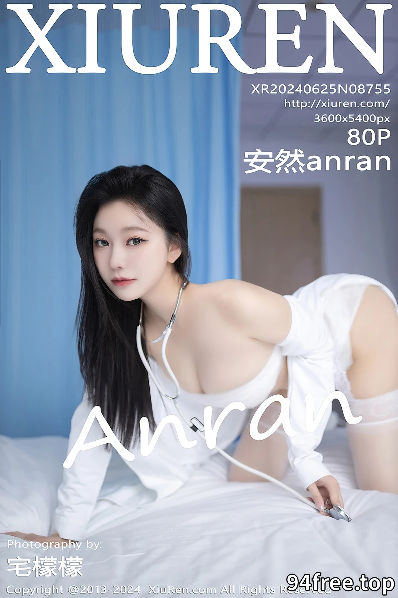 [XiuRen秀人网] No.8755 模特安然anran性感白色医护服饰露轻纱内衣配白丝吊袜诱惑写真-就是免费