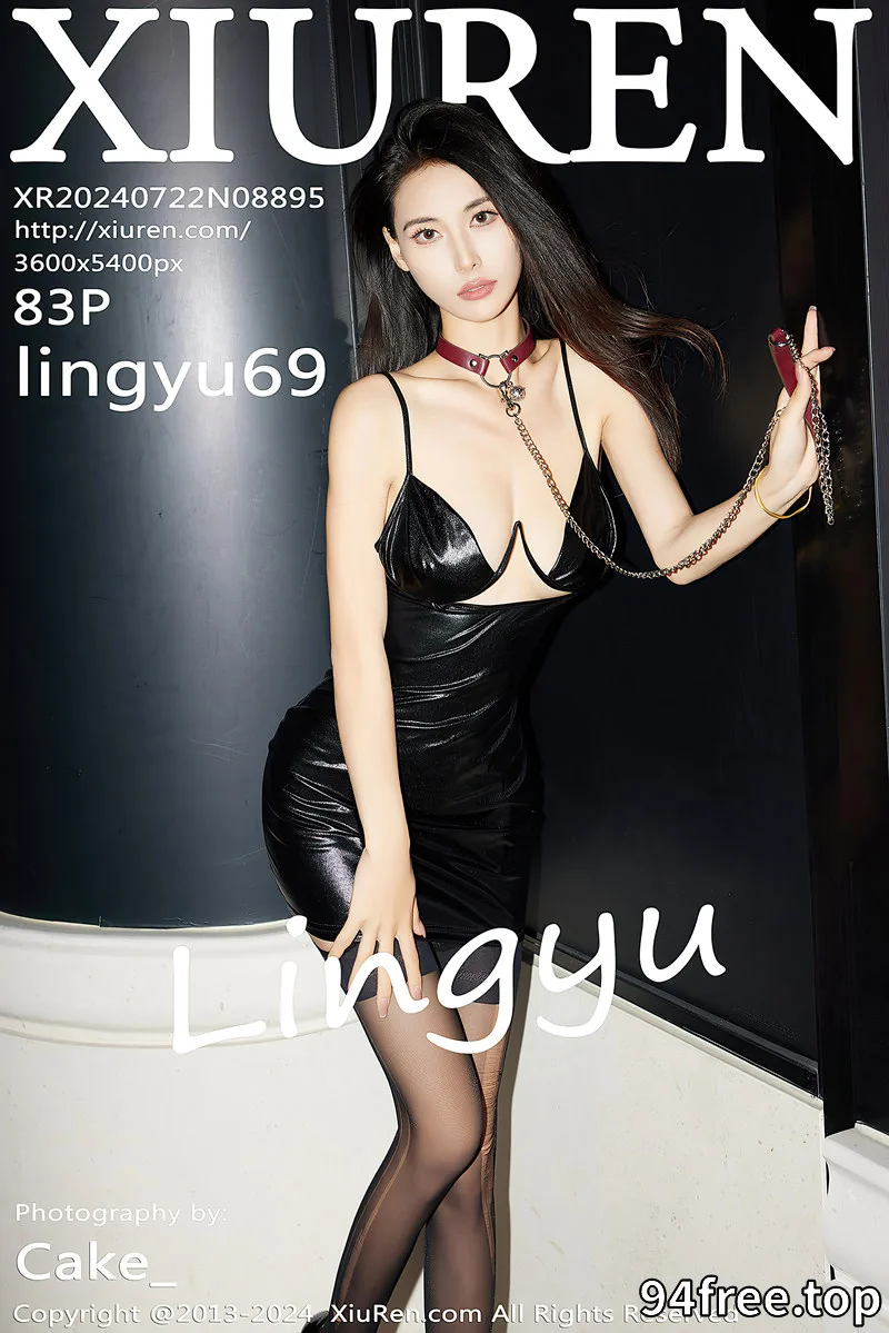 [XiuRen秀人网] NO.8895 模特Lingyu69性感黑色皮内衣配黑皮短裙露超薄黑丝极致魅惑写真-就是免费