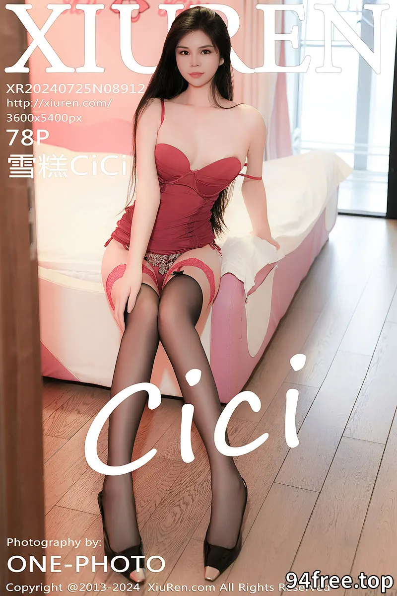 [XiuRen秀人网] NO.8912 模特雪糕CiCi性感红色情趣服饰配黑丝吊袜秀翘臀美腿诱惑写真-就是免费
