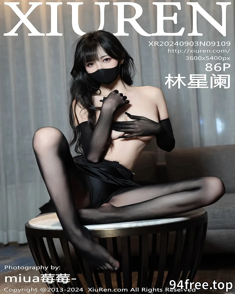 [XiuRen秀人网] NO.9109 模特林星阑性感黑色高叉连体衣配超薄黑丝秀曼妙身姿诱惑写真-就是免费