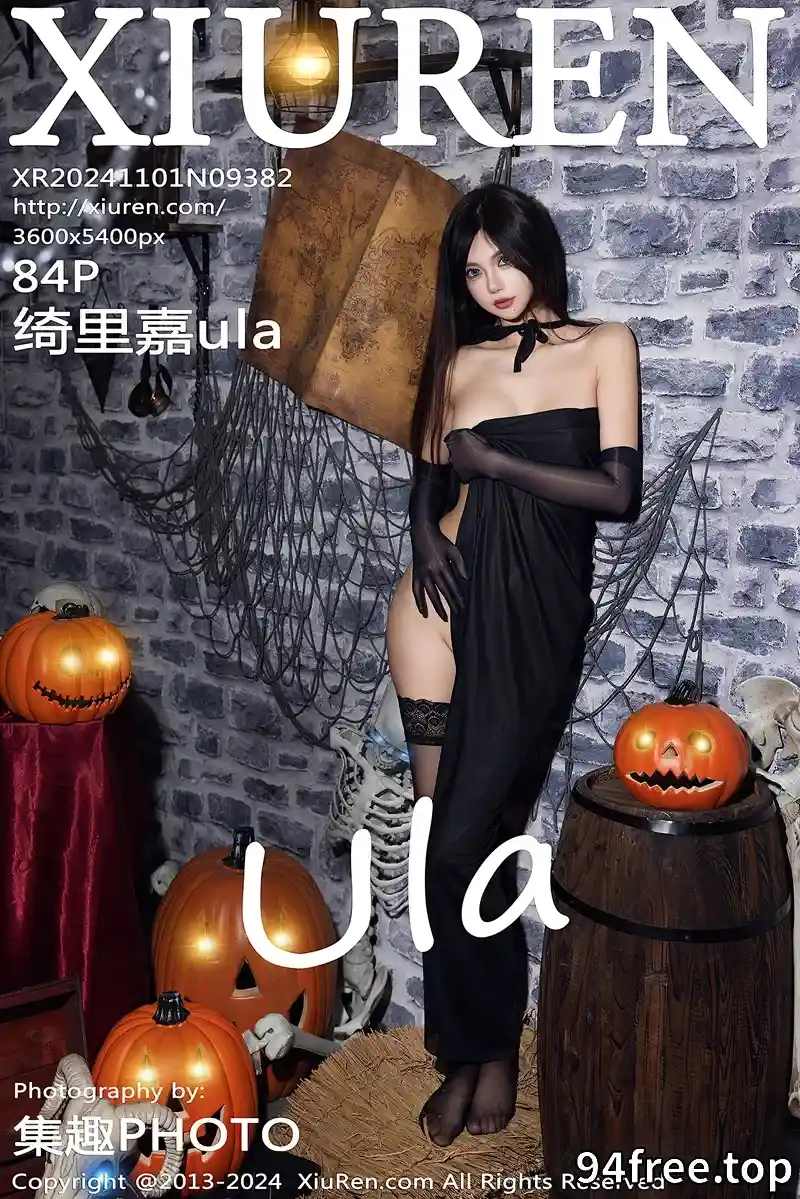 [XiuRen秀人网] NO.9382 女神绮里嘉ula性感黑色情趣内衣配黑丝吊袜秀动人身姿诱惑写真-就是免费