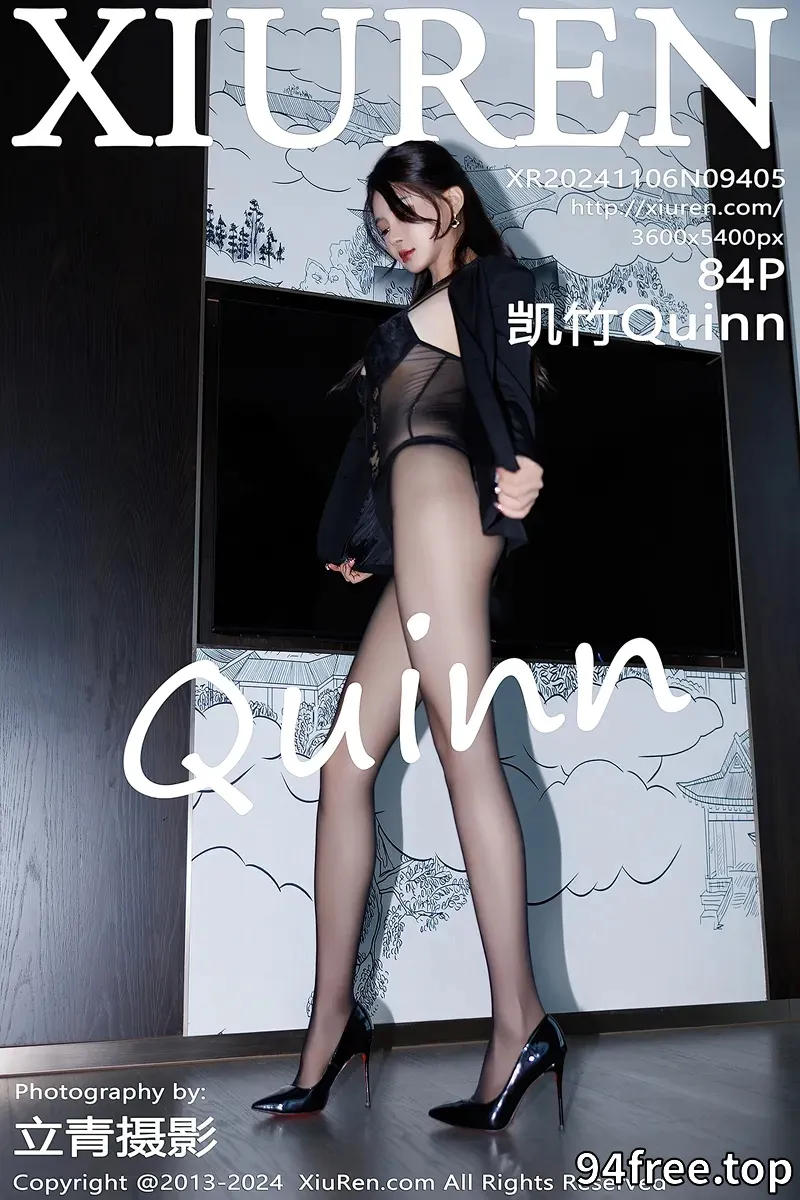 [XiuRen秀人网] NO.9405 模特凯竹Quinn性感黑色OL制服露黑色蕾丝情趣连体衣完美诱惑写真-就是免费