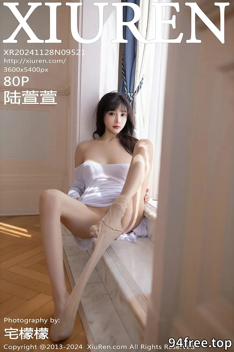 [XiuRen秀人网] NO.9521 模特陆萱萱私房性感白色薄透礼服配超薄肉丝秀柔美身姿诱惑写真-就是免费