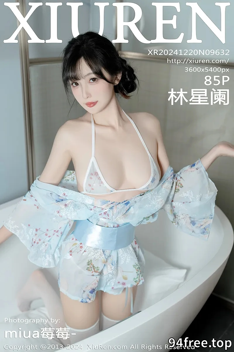 [XiuRen秀人网] NO.9632 模特林星阑性感浅蓝色连衣短裙配白色丝袜秀曼妙身姿诱惑写真-就是免费