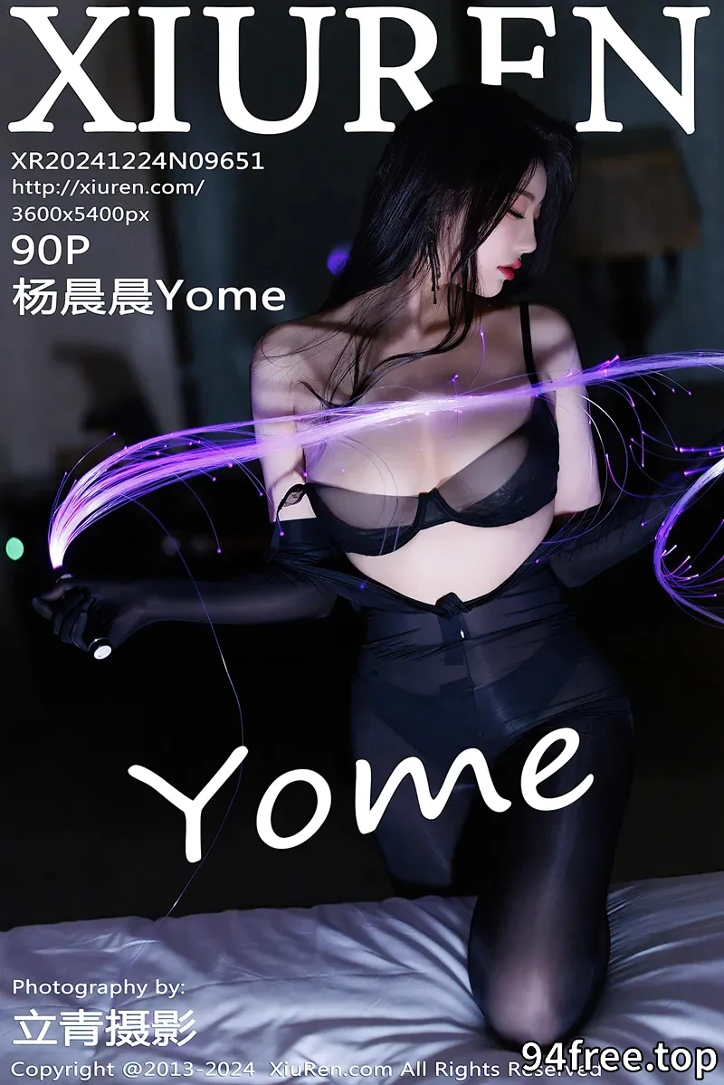 [XiuRen秀人网] NO.9651 女神杨晨晨Yome性感连体黑丝露黑色蕾丝内衣秀丰腴身材诱惑写真-就是免费