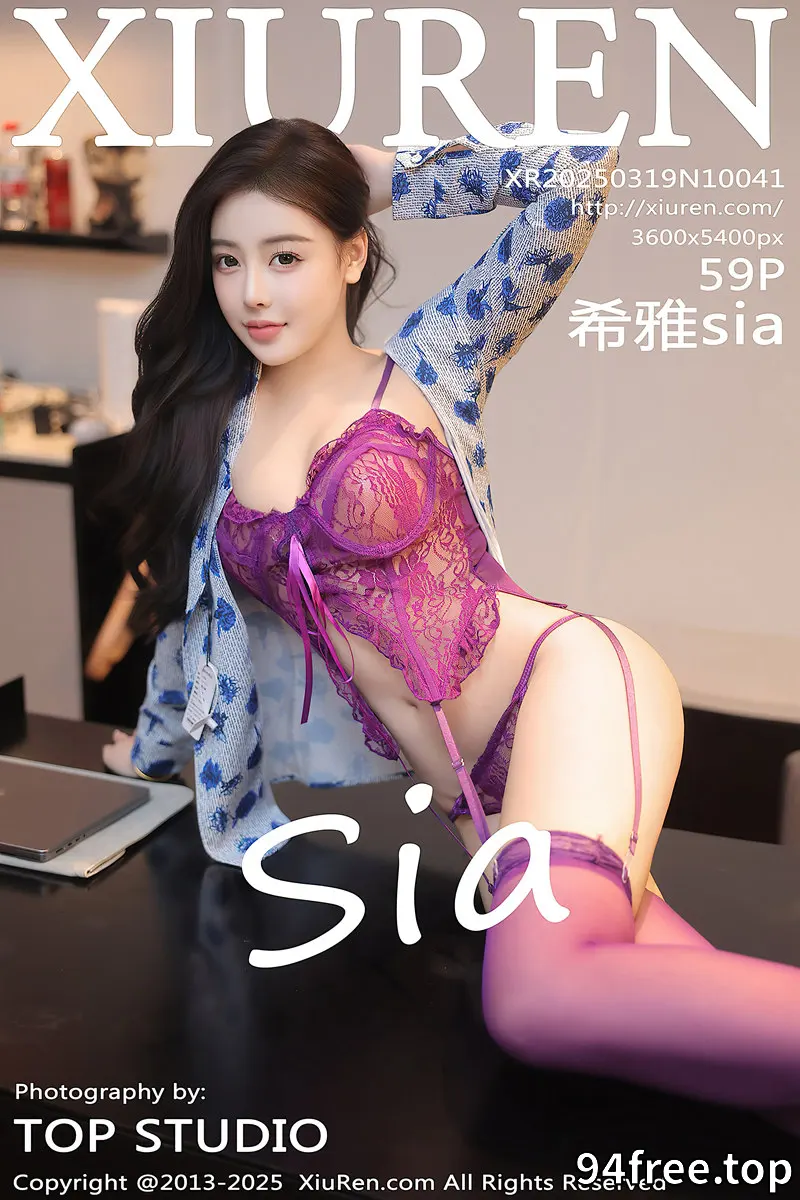 [XiuRen秀人网] NO.10041 模特希雅sia性感空姐制服露紫色情趣内衣秀丰腴身材完美诱惑写真-就是免费
