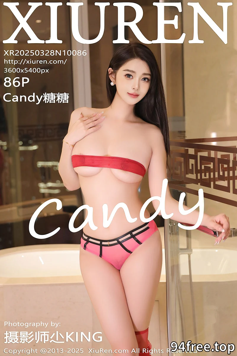 [XiuRen秀人网] NO.10086 模特Candy糖糖性感白T配黑短裙露红色丝袜秀丰腴身材诱惑写真-就是免费
