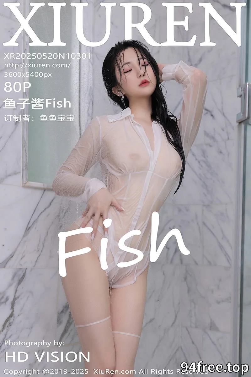 [XiuRen秀人网] NO.10301 模特鱼子酱Fish性感轻透白T配白色丝袜秀婀娜身材迷人诱惑写真-就是免费